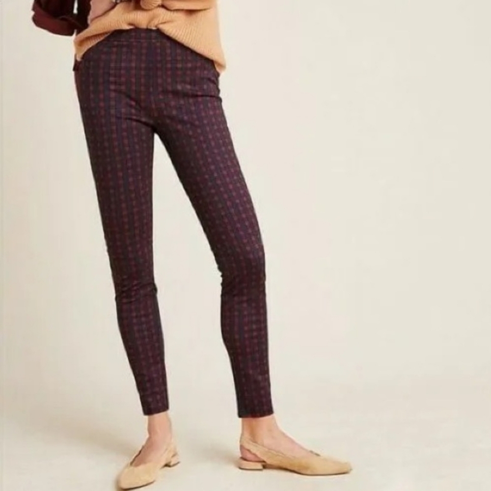 SANCTUARY X ANTHROPOLOGIE | Women's Blue/Red Finchley Plaid High-Waist Leggings